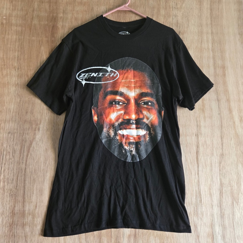 Zenith Dept Kanye West Portrait Graphic T-Shirt Black Streetwear Mens Large